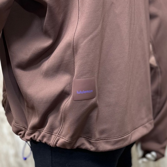 Lululemon Tech Fleece Hiking 1/4 Zip Pullover in Dark Oxide / Pink Clay [5087] - Picture 4 of 8